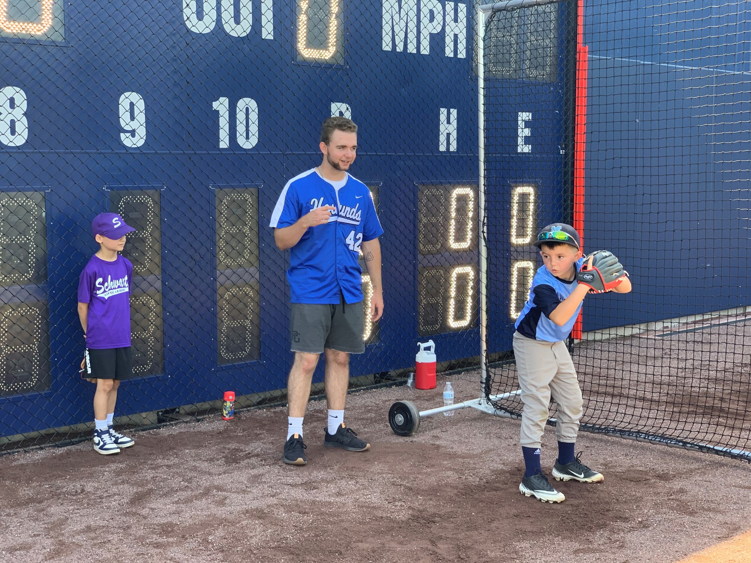 Assumption Baseball Players Mentor Future Stars at WooSox Clinic